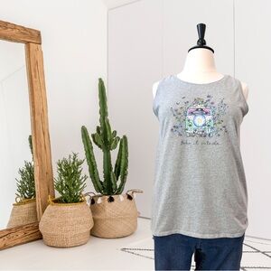 Life is Good Take It Outside Wildflower Van Crusher Tank Top